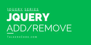 jQuery Add/Remove