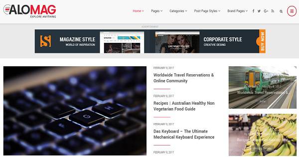 eAloMag Magazine WordPress Theme