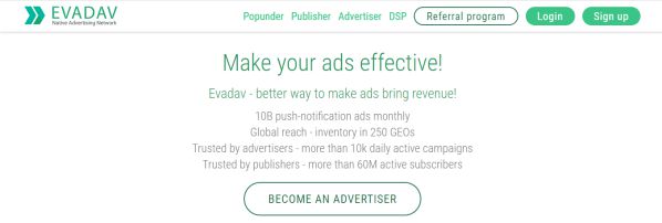 EVADAV InPage Push Notification