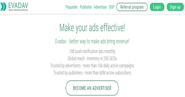 Evadav InPage Push Notification Review