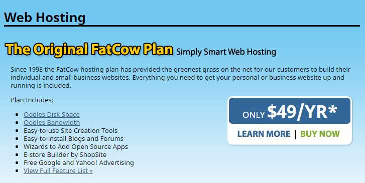 FatCow Review - Good For Only WordPress Hosting