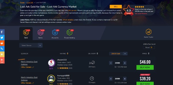 PlayerAuctions Lost Ark Trading Marketplace