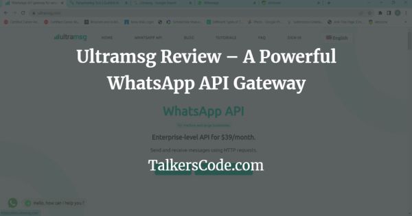 Ultramsg Review - A Powerful WhatsApp API Gateway