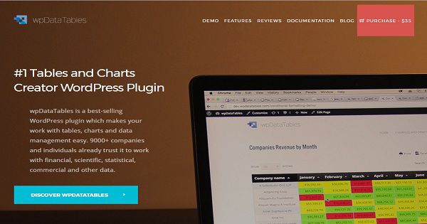 wpDataTables Review - Best WordPress Plugin For Tables And Charts