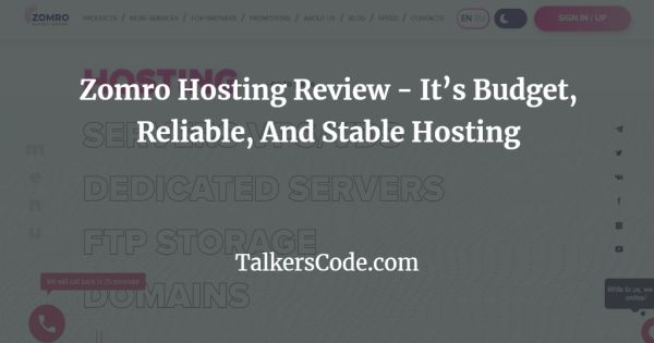 Zomro Hosting Review - It