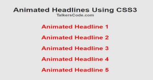 Animated Headlines Using CSS3