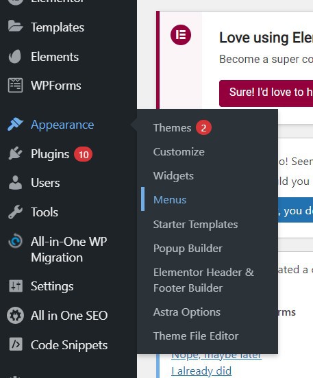 How To Create Custom Menu In WordPress