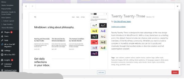 How To Delete A Theme In WordPress