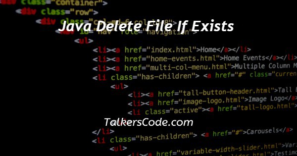 Java Delete File If Exists