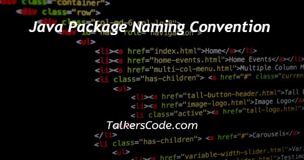 Java Package Naming Convention
