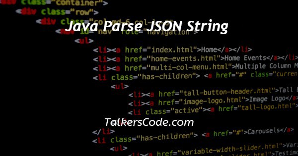 Java Parse JSON String