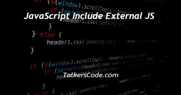 JavaScript Include External JS