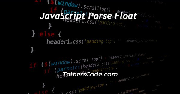 JavaScript Parse Float
