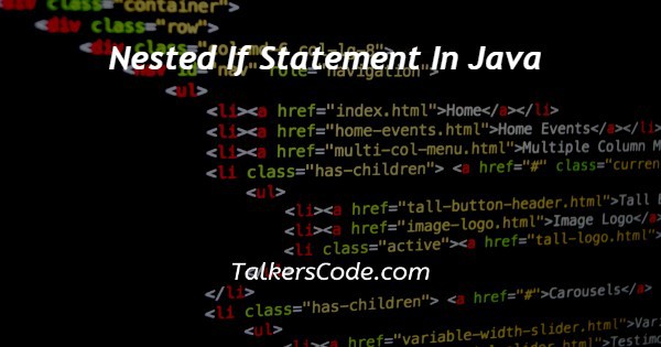 Nested If Statement In Java