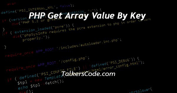 PHP Get Array Value By Key