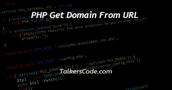 PHP Get Domain From URL