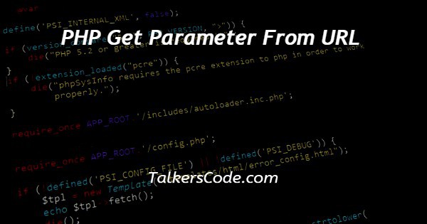 PHP Get Parameter From URL