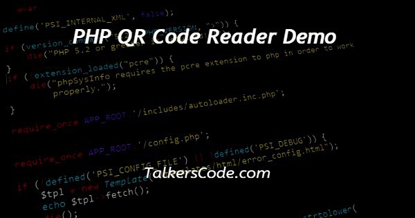 PHP QR Code Reader Demo