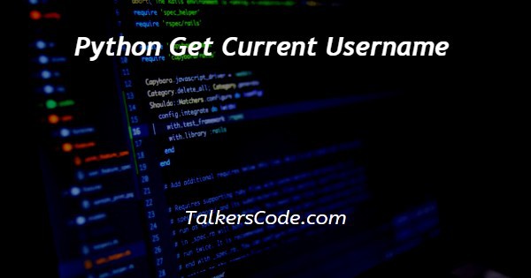 Python Get Current Username