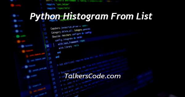 Python Histogram From List