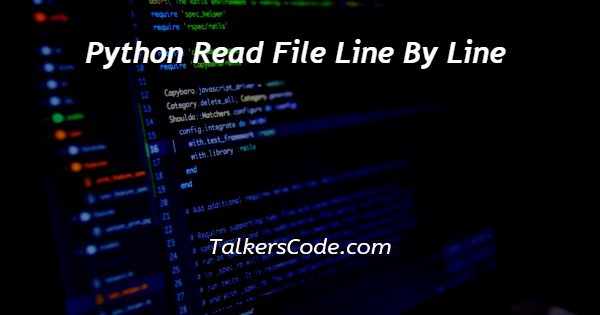 Python Read File Line By Line