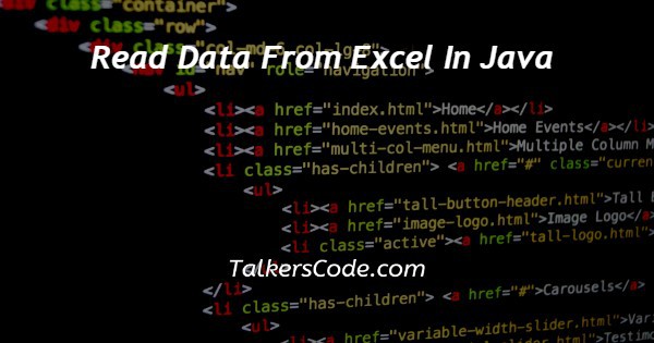 Read Data From Excel In Java