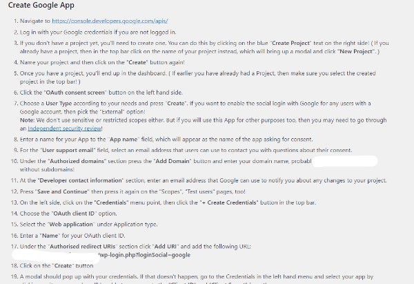 WordPress Login With Google