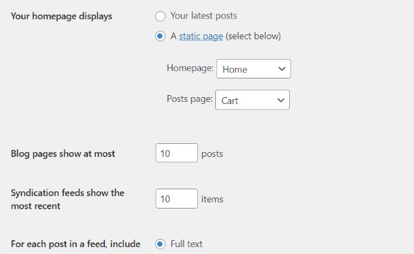 WordPress Static Front Page Template