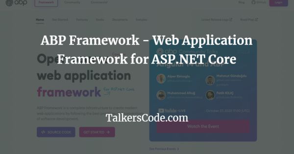 ABP Framework - Web Application Framework for ASP.NET Core