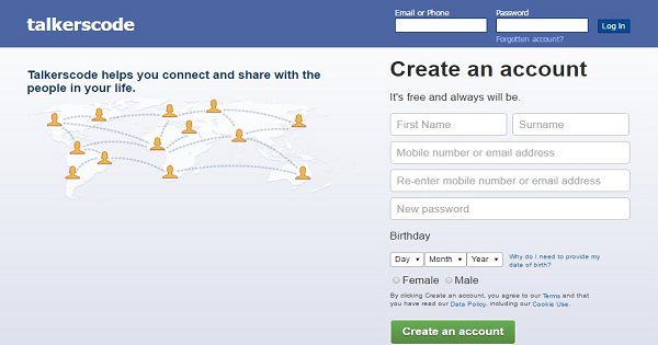 Facebook Style Homepage Design Using HTML And CSS
