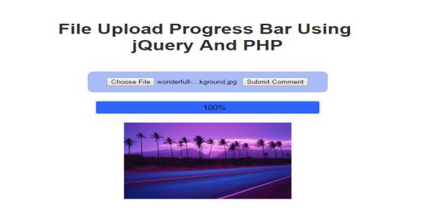File Upload Progress Bar Using jQuery And PHP