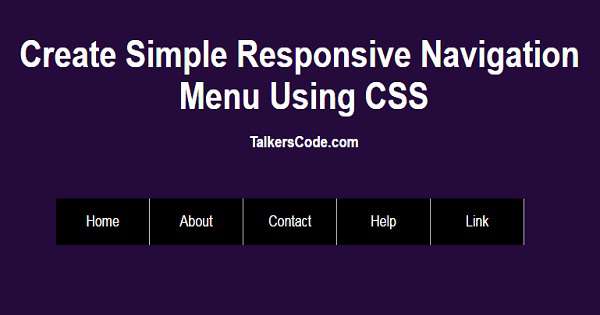 Create Simple Responsive Navigation Menu Using CSS
