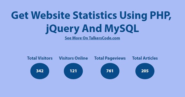 Get Website Statistics Using PHP, jQuery And MySQL