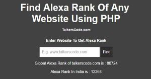 Find Alexa Rank Of Any Website Using PHP