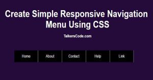Create Simple Responsive Navigation Menu Using CSS